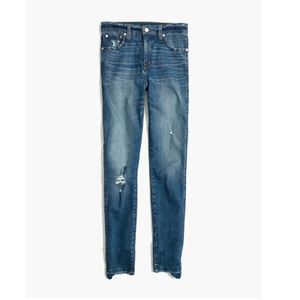 Madewell 10" high-rise distressed skinny jeans